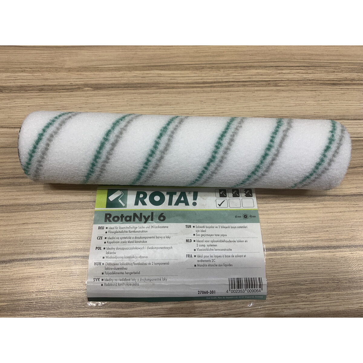Henger oldószeres lakkokhoz és 2 komponensű lakkrendszerhez - RotaNyl 6 - 25cm